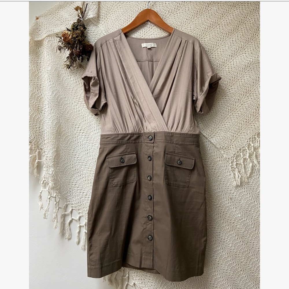 Loft • Military Style Midi Dress
